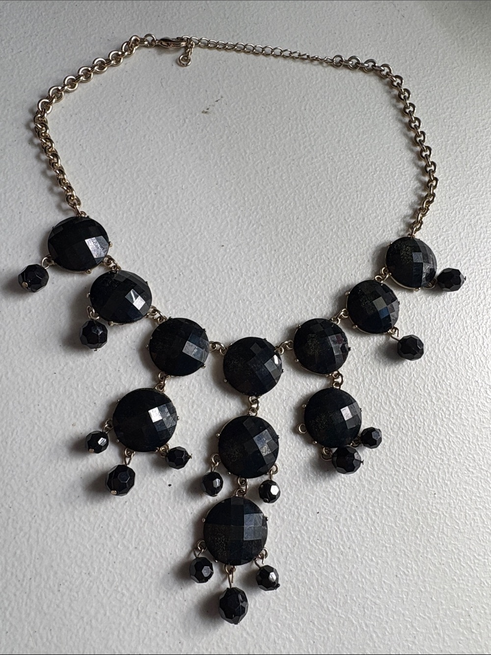 Black Statement Bib Necklace - Unbranded